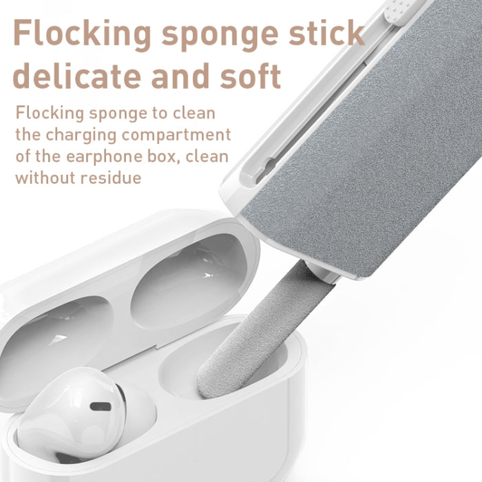 Q6 5 en 1 Caja de carga de auriculares inalámbricos Kit de limpieza de pantalla de teléfono móvil