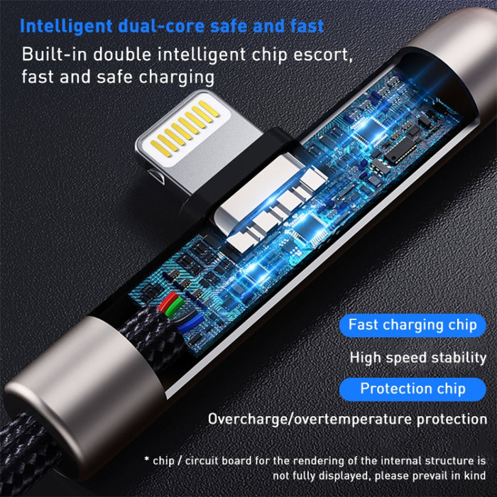 ROCK RCB0811 M3 20W USB-C / Type-C a cable de datos para juegos móviles de carga rápida de aleación de zinc de 8 pines, longitud: 1 m