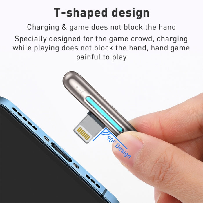 ROCK RCB0811 M3 20W USB-C / Type-C a cable de datos para juegos móviles de carga rápida de aleación de zinc de 8 pines, longitud: 1 m