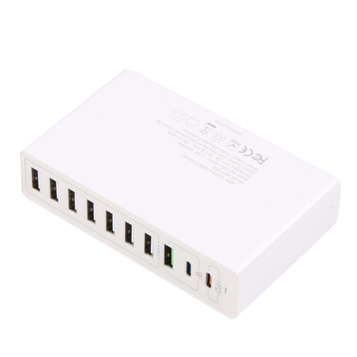 MFT-03Q 10 en 1 Cargador rápido inteligente USB QC3.0 de 65W, enchufe de la UE