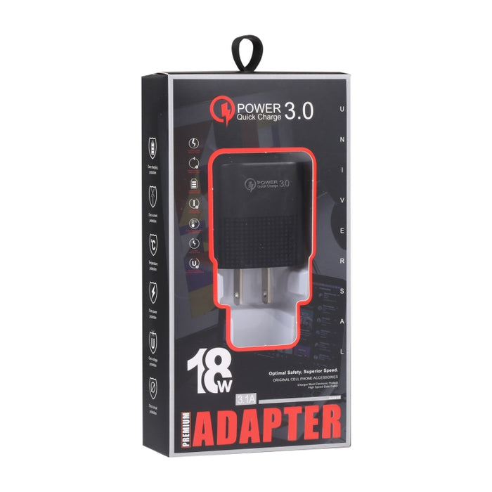 Cargador rápido USB LZ-2117 18W QC3.0 3.1A, enchufe de EE. UU.