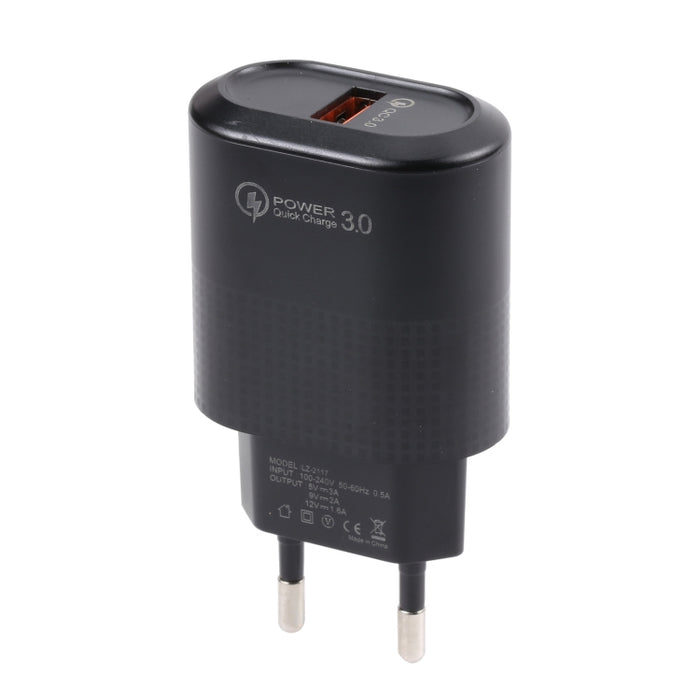 Cargador rápido USB LZ-2117 18W QC3.0 3.1A, enchufe UE