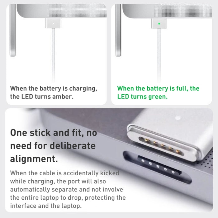 Cable de datos de carga rápida A2363 USB-C / Type-C a Magsafe 3, longitud: 2 m