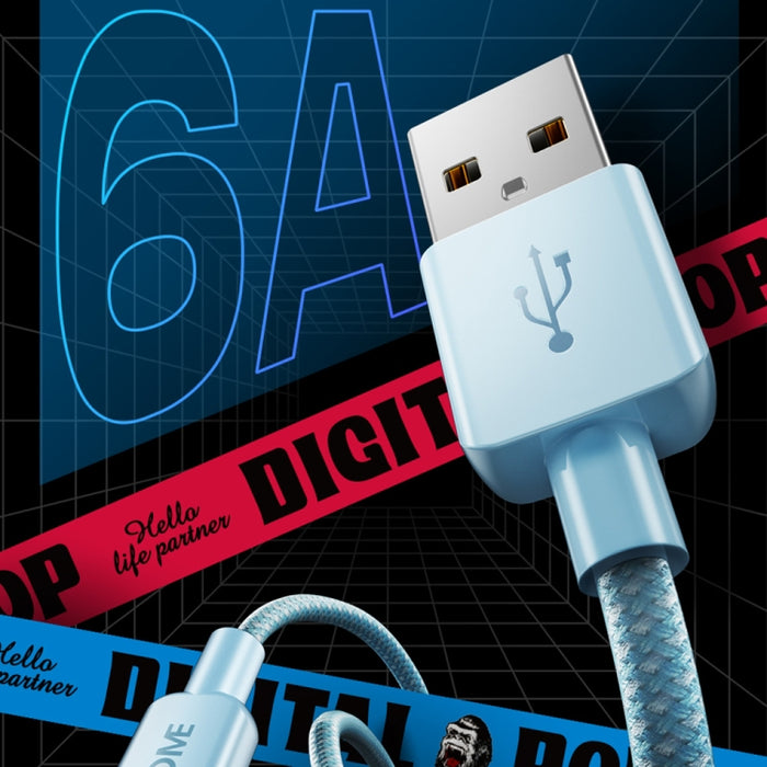 WEKOME WDC-03 Tidal Energy Series 2.4A USB a cable de datos trenzado de 8 pines, longitud: 1 m