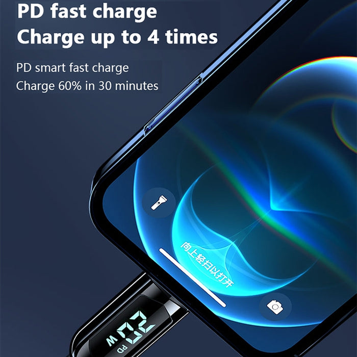 Mutural Li-CC001 1.2m PD20W Pantalla digital USB-C / Tipo-C a cable de datos de carga de 8 pines