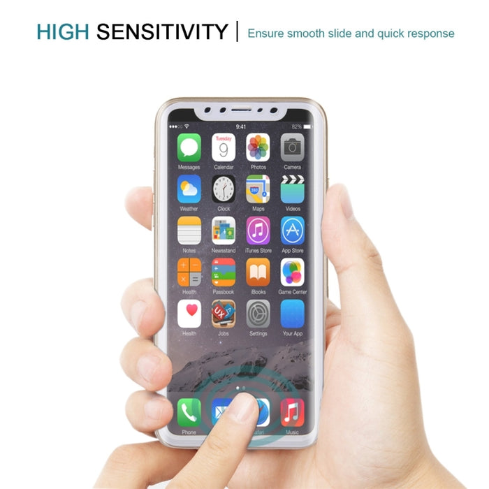 Para iPhone X 0,3 mm 9H Dureza superficial 4D Curvó el protector de pantalla de vidrio templado de pantalla completa