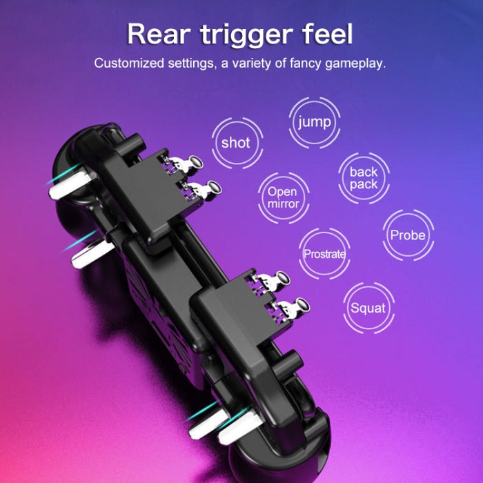 S-02 Gamepad para teléfono móvil con refrigeración por viento frío y conexión de seis dedos con soporte, adecuado para teléfonos móviles de 4,7-6,5 pulgadas