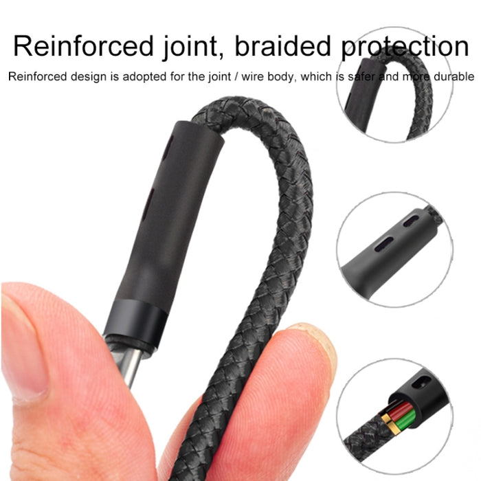 Cable de datos de carga Micro USB de 100W 6A tipo C a 8 pines + tipo C +, 1,3 m