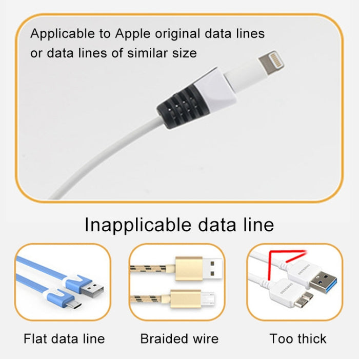 2 PCS Anti-rotura Cable de carga USB Winder Funda protectora Funda protectora
