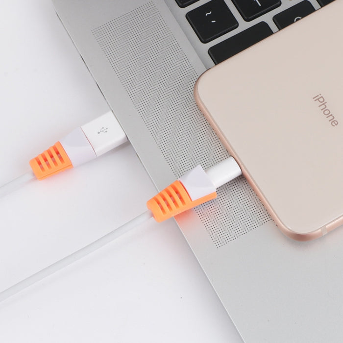 2 PCS Anti-rotura Cable de carga USB Winder Funda protectora Funda protectora