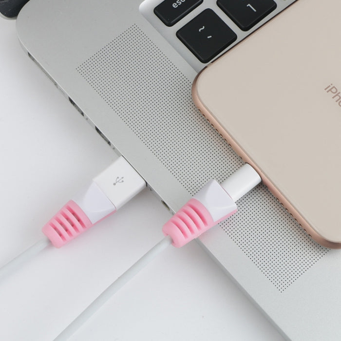 2 PCS Anti-rotura Cable de carga USB Winder Funda protectora Funda protectora