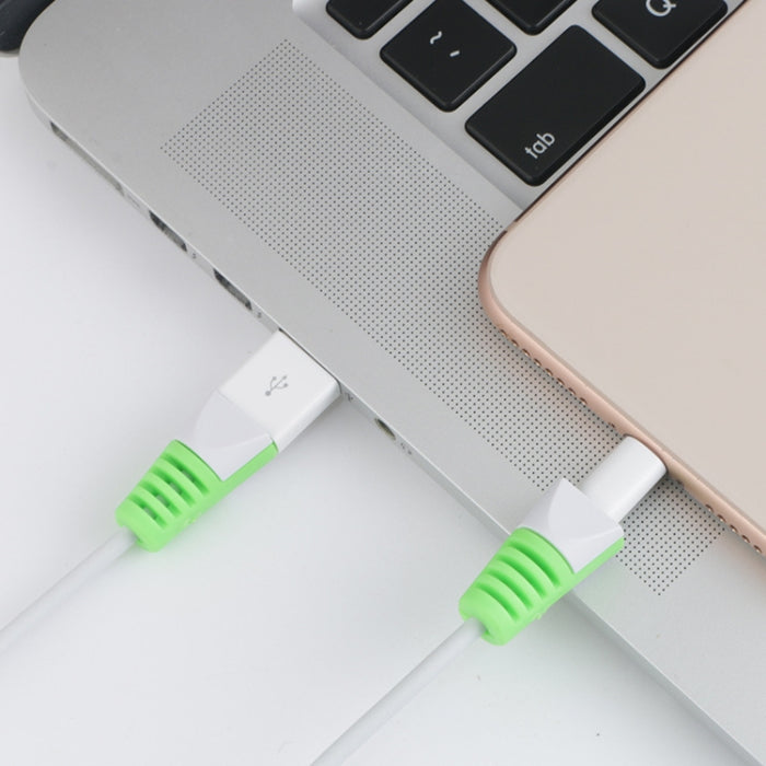 2 PCS Anti-rotura Cable de carga USB Winder Funda protectora Funda protectora