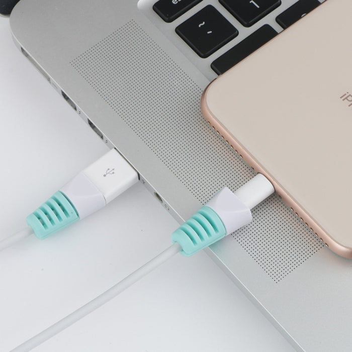 2 PCS Anti-rotura Cable de carga USB Winder Funda protectora Funda protectora