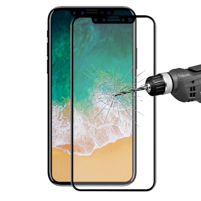 Para iPhone X ENKAY Hat-Prince 0,26 mm 9H Dureza superficial 3D Pantalla completa a prueba de explosiones Película de pantalla de vidrio templado curvada con flexión por calor