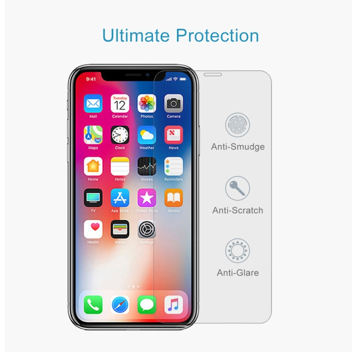 Para iPhone 11 Pro / XS / X Dureza superficial Película de pantalla de vidrio templado de pantalla no completa a prueba de explosiones