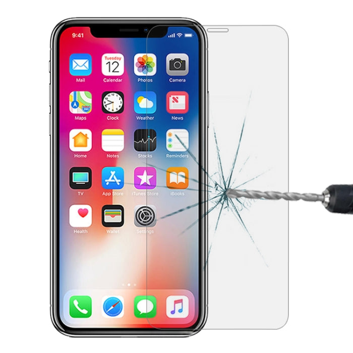 Para iPhone 11 Pro / XS / X Dureza superficial Película de pantalla de vidrio templado de pantalla no completa a prueba de explosiones