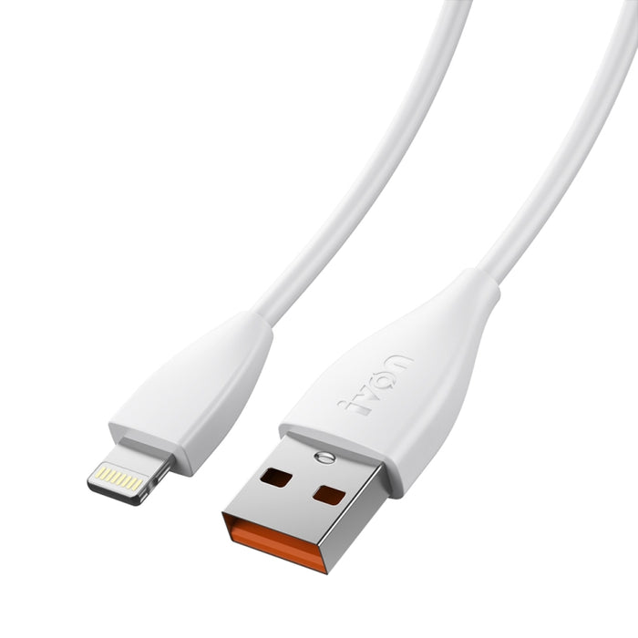 Cable de datos de carga rápida IVON CA87 USB a TPE de 8 pines, longitud del cable: 1 m
