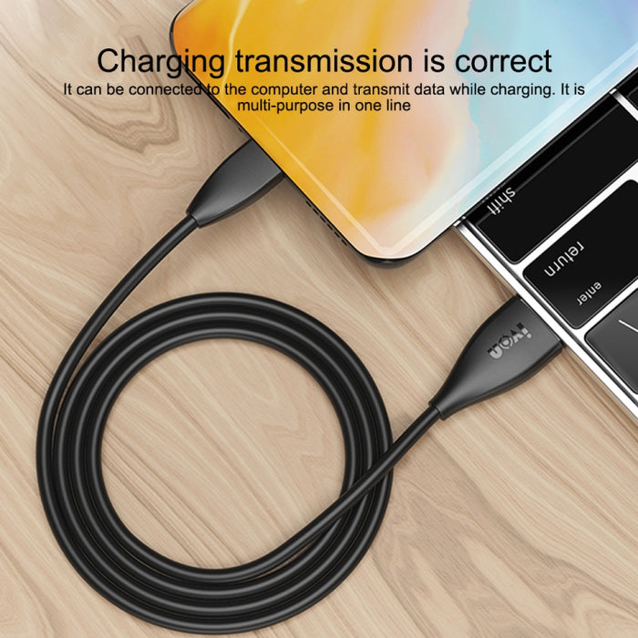Cable de datos de carga rápida IVON CA87 USB a TPE de 8 pines, longitud del cable: 1 m