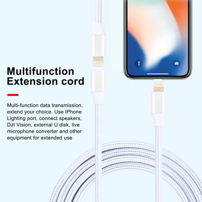 Cable extendido de alimentación trenzado de 5 V, 2 A, 8 pines hembra a 8 pines macho, longitud del cable: 1 m