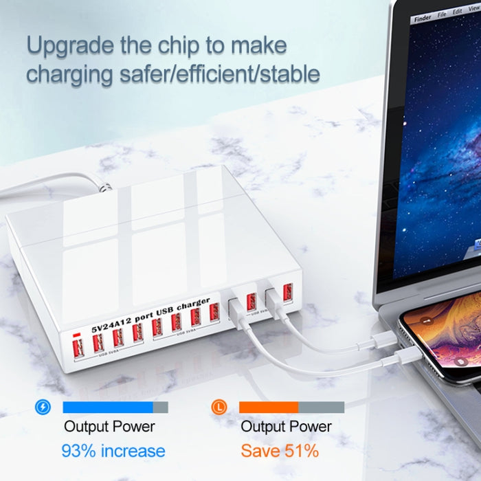 WLX-X6 120W 12 en 1 Estación de carga USB inteligente multifunción