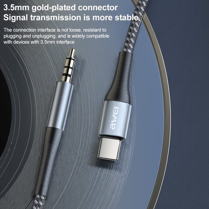 Wei CL-116T Cable de audio Hi-Fi tipo C / USB-C a 3,5 mm