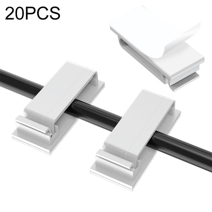 HG2613 Clip de fijación del organizador de cables de datos de escritorio de 20 piezas