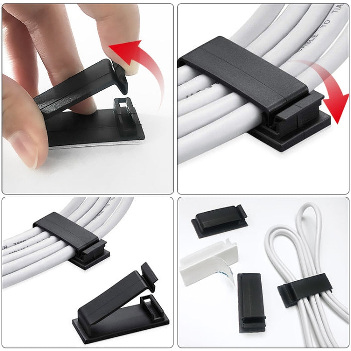HG2613 Clip de fijación del organizador de cables de datos de escritorio de 20 piezas
