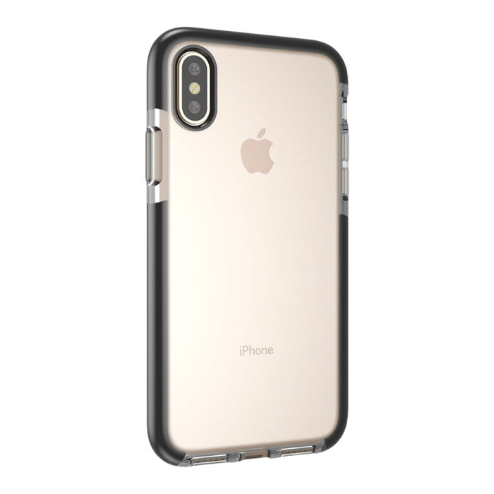 Para iPhone X / XS Funda protectora de TPU anticolisión con textura transparente de moda