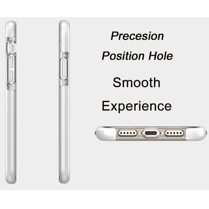 Para iPhone X / XS Funda protectora de TPU anticolisión con textura transparente de moda