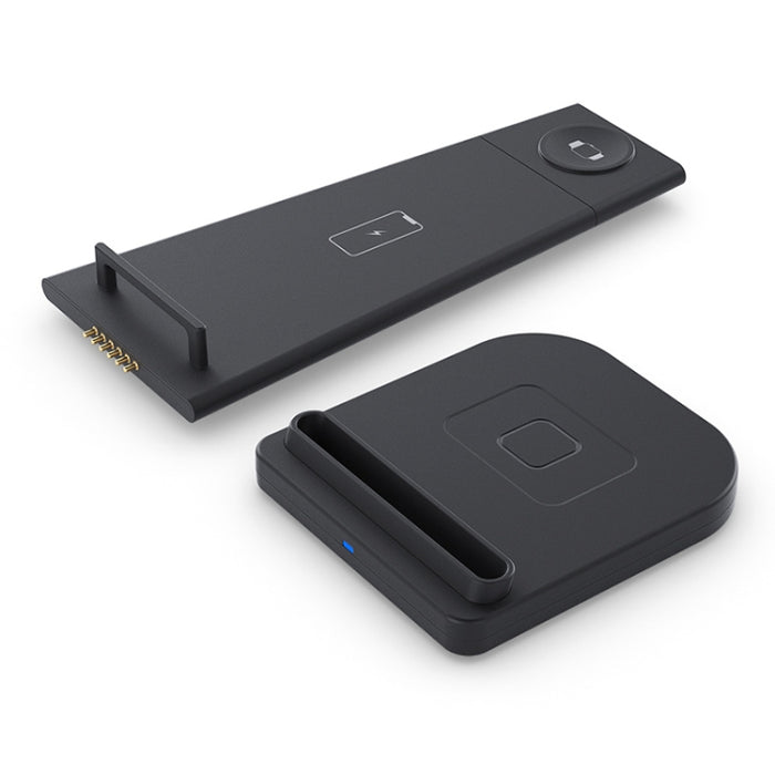 Cargador inalámbrico multifunción vertical 3 en 1 QC 3.0 de 10 W con función de soporte, adecuado para teléfonos móviles/Apple Watch/AirPods