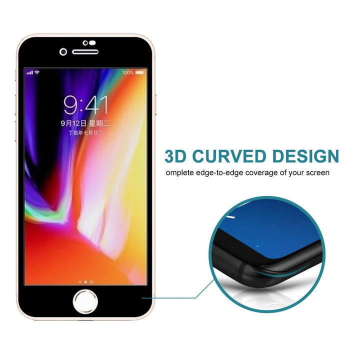 Película de vidrio templado antideslumbrante de privacidad altamente transparente 3D de 0,26 mm 9H para iPhone 8 y 7