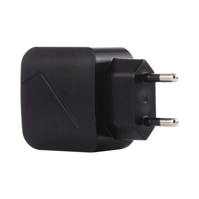 LZ-819A+C QC3.0 USB + PD 18W USB-C / Type-C Interfaces Cargador de viaje con luz indicadora, enchufe de la UE