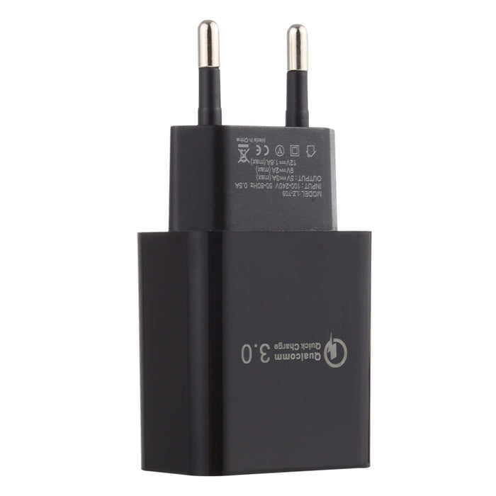 Cargador de viaje con puerto USB único LZ-706 QC3.0, enchufe UE