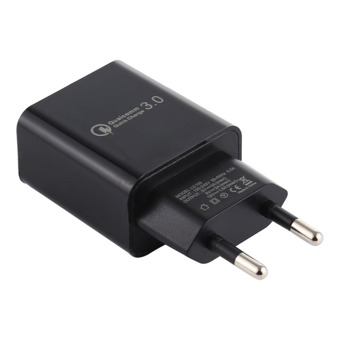 Cargador de viaje con puerto USB único LZ-706 QC3.0, enchufe UE