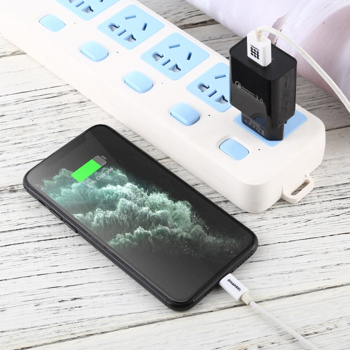 Cargador de viaje con puerto USB único LZ-706 QC3.0, enchufe UE