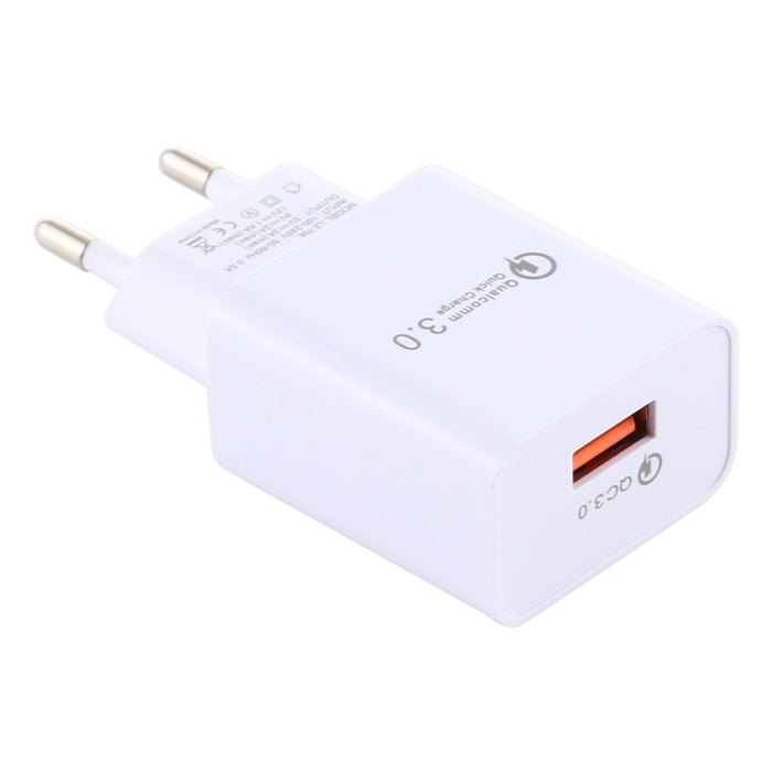 Cargador de viaje con puerto USB único LZ-706 QC3.0, enchufe UE