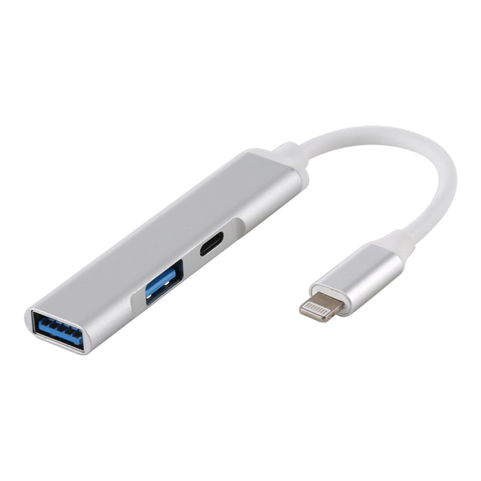 S-206 3 en 1 Adaptador de lector de cámara de 8 pines macho a 2 x USB 3.0 + 8 pines hembra