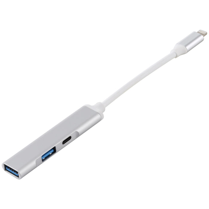 S-206 3 en 1 Adaptador de lector de cámara de 8 pines macho a 2 x USB 3.0 + 8 pines hembra