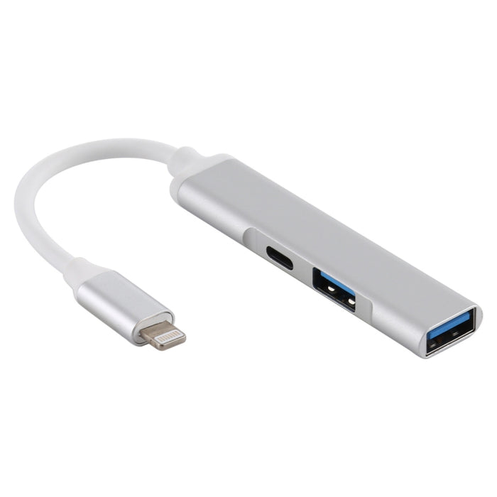 S-206 3 en 1 Adaptador de lector de cámara de 8 pines macho a 2 x USB 3.0 + 8 pines hembra