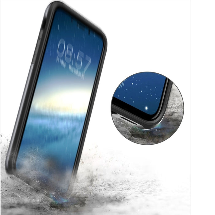 Para iPhone X / XS TPU + PC Funda protectora trasera a prueba de caídas con ranura para tarjeta