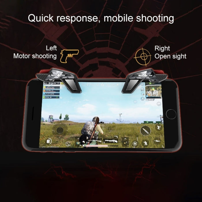 Controlador de juego de disparos con botón auxiliar físico de metal S8 Eating Chicken, 1 par