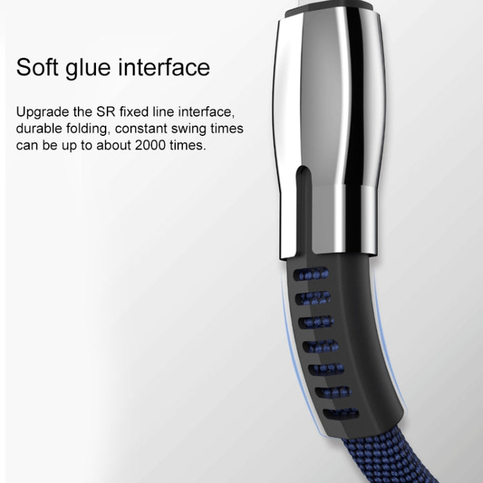 WK WDC-107i 1m 2.4A Serie Saint Zinc Alloy USB a cable de carga de sincronización de datos de 8 pines
