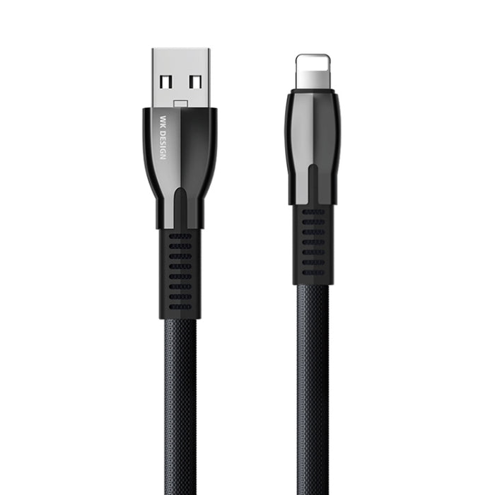 WK WDC-107i 1m 2.4A Serie Saint Zinc Alloy USB a cable de carga de sincronización de datos de 8 pines