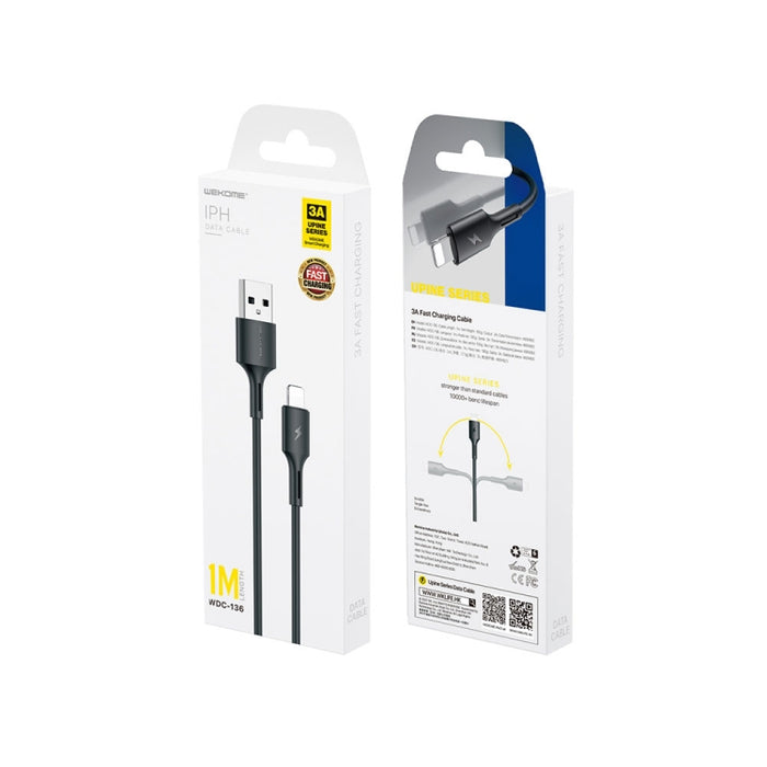 WK WDC-136 Cable de datos de carga rápida USB a 8 pines 3A