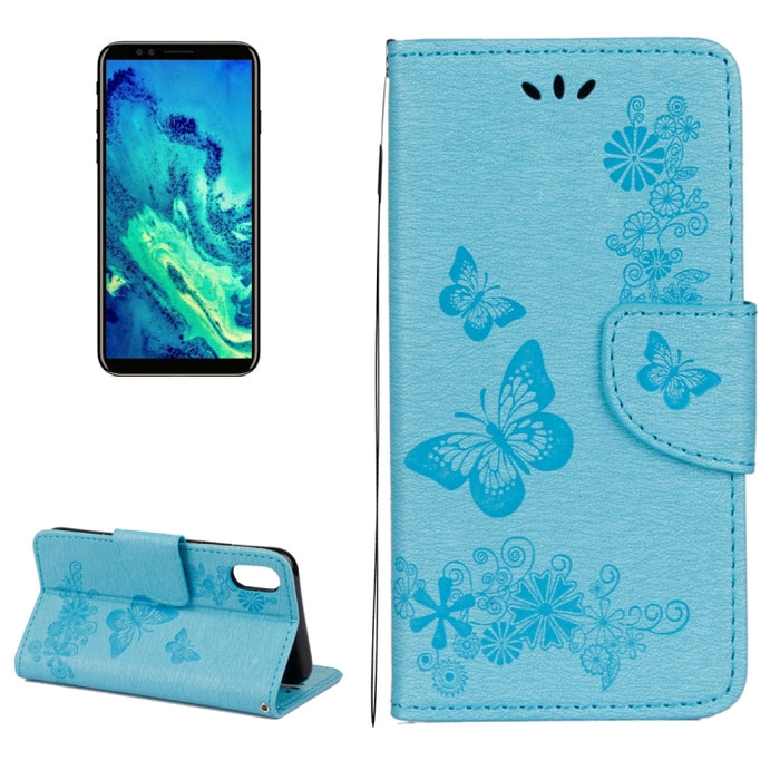 Para iPhone X / XS Funda de cuero con tapa horizontal con patrón de mariposa y flores prensadas con soporte, ranuras para tarjetas, billetera y cordón
