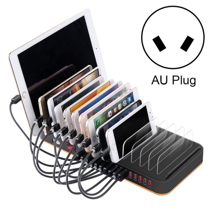 WLX-815 Cargador inteligente con base de carga rápida USB de 100 W y 15 puertos con soporte para teléfono y tableta