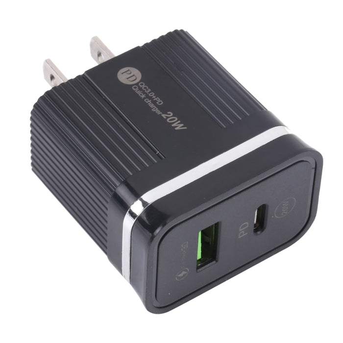 Cargador rápido multifunción USB 46-A2C2 20W PD + QC3.0, enchufe de EE. UU.