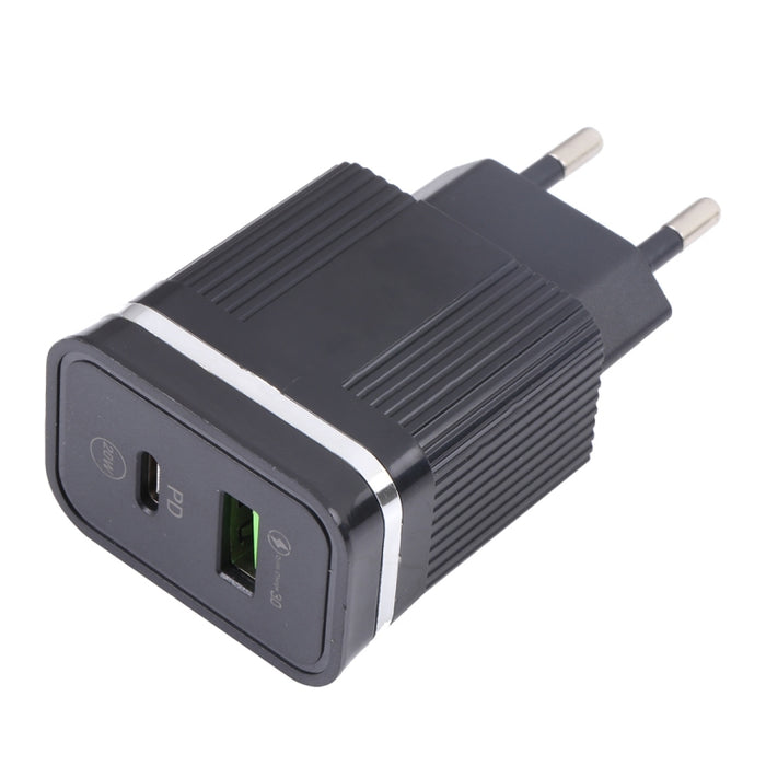 Cargador rápido multifunción USB 46-A2C2 20W PD + QC3.0, enchufe de la UE