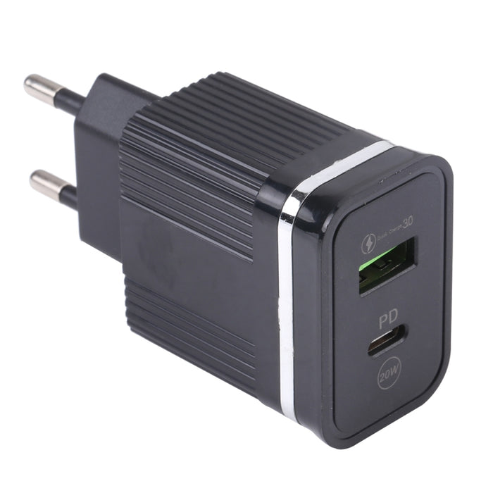 Cargador rápido multifunción USB 46-A2C2 20W PD + QC3.0, enchufe de la UE