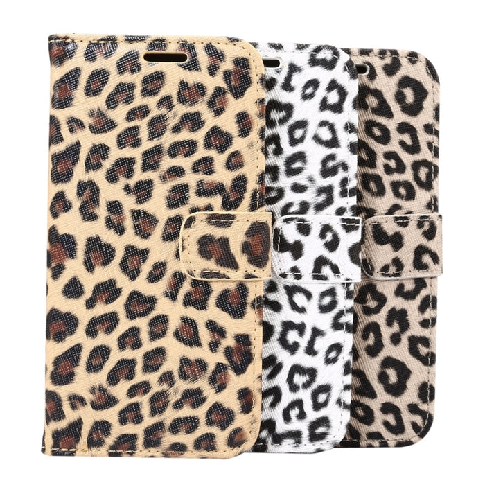 Para iPhone X Leopard Pattern PU + PC Funda protectora de cuero con tapa horizontal con soporte y ranuras para tarjetas